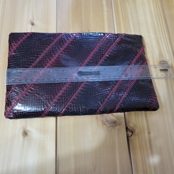 Snakeskin and leather purse by Ronay - Picture 4 of 7